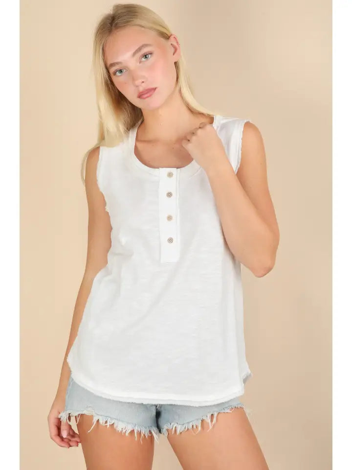 PLUS Size Solid Knit Sleeveless Comfy Top