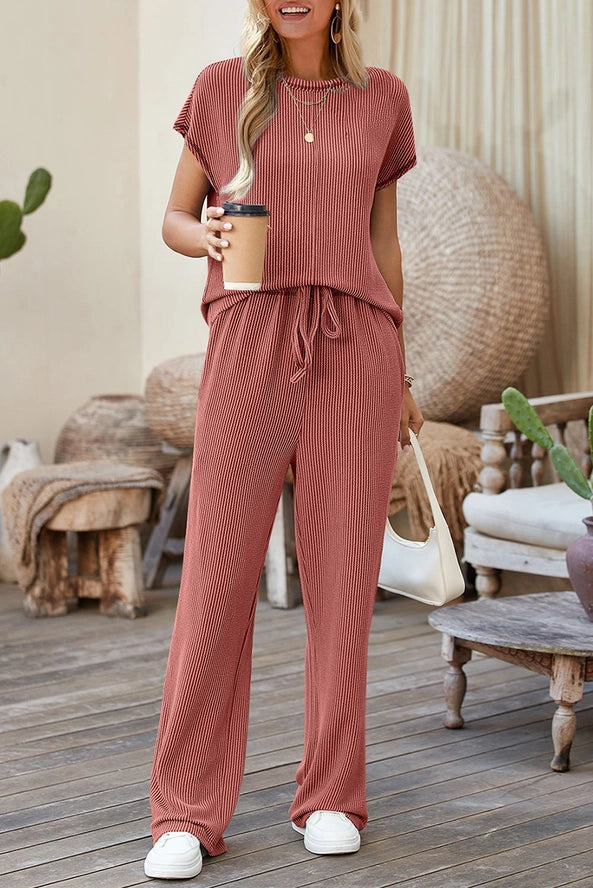 Corded Top and Pants Summer Set