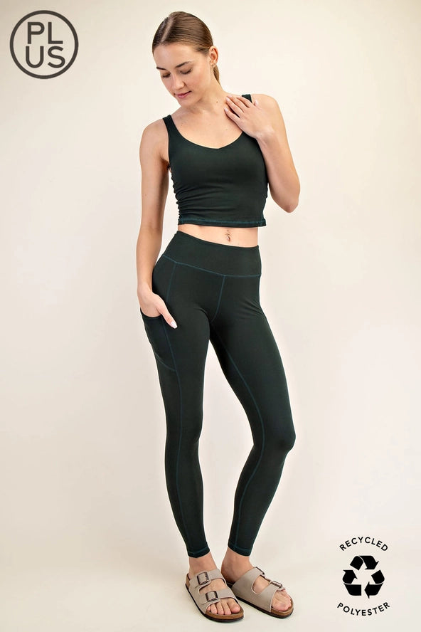 Two Line Yoga Stitch Full Length Leggings