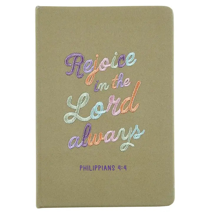 Embroidered Journal - Rejoice in the Lord