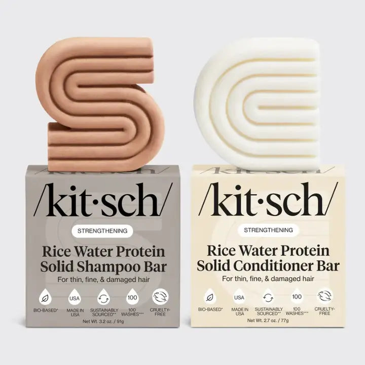 Rice Water Shampoo & Conditioner Bar Combo For Hair Growth