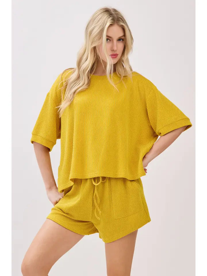 Ribbed Knit Lounge Set